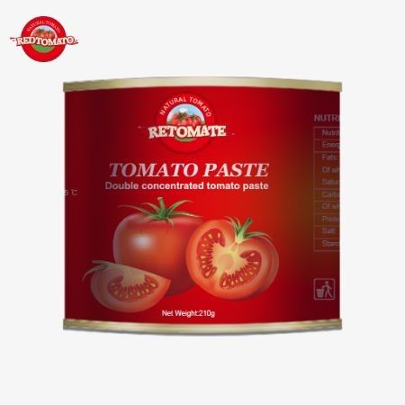 210 กรัม หมักมะเขือเทศกระป๋อง สอดคล้องกับมาตรฐานการผลิตที่กําหนดโดย ISO HACCP BRC และ FDA