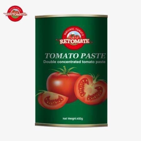 400 กรัม พาสต์มะเขือเทศปฏิบัติตามมาตรฐานการผลิตที่กําหนดโดย ISO HACCP BRC และแนวทาง FDA