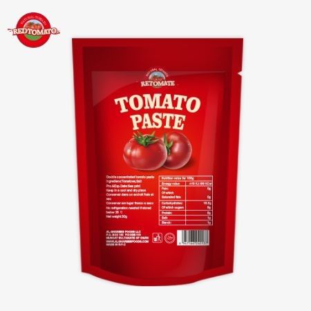 กระเป๋าสะพาย 80 กรัม ที่มีพาสต้าทอมาต้าเข้มข้นสองครั้ง มีระดับความบริสุทธิ์ตั้งแต่ 30% ถึง 100%