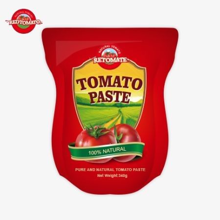 340 กรัม ซัชต์พาสต้าทอมาต้าตรงกับมาตรฐาน ISO HACCP และ BRC สําหรับการปฏิบัติตามราคาโรงงาน