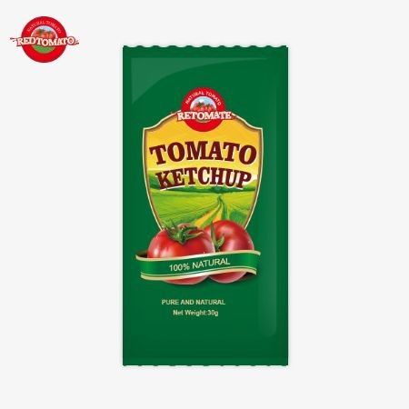 30 กรัม OEM กระเป๋าต้มเคทชัป ด้วยรสชาติธรรมชาติบริสุทธิ์ ตอบสนองมาตรฐาน ISO HACCP BRC และ FDA สําหรับคุณภาพและความปลอดภัย