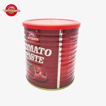 Retomate แบรนด์ของตนเอง 800 กรัม หมักทอดกระป๋อง Brix28-30% ให้บริการแบรนด์และการออกแบบบรรจุ