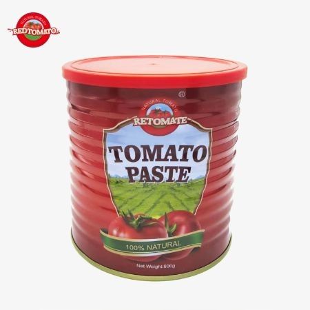 Retomate แบรนด์ของตนเอง 800 กรัม หมักทอดกระป๋อง Brix28-30% ให้บริการแบรนด์และการออกแบบบรรจุ