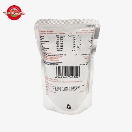 ซอง 70 กรัม แบบตั้งได้ เข้มข้นซอสมะเขือเทศ ถึงระดับบริกซ์ 22–24% ระบุยี่ห้อและการออกแบบบรรจุภัณฑ์