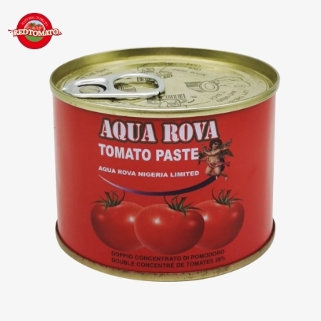 70gAQUA ROVA น้ำพริกมะเขือเทศกระป๋อง พร้อมค่าบริกซ์ 28–30% ระบุยี่ห้อและการออกแบบบรรจุภัณฑ์
