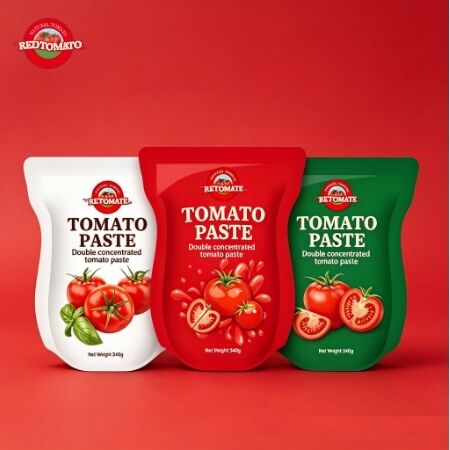 340 กรัม พาสต้าทอมาต้าซัชต์ยืนด้วยความเข้มข้นสามเท่าและมาตรฐาน ISO HACCP BRC