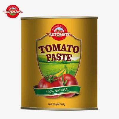 พาสต้ามะเขือเทศกระป๋อง 800 กรัมของเรา ตอบสนองกับมาตรฐานคุณภาพนานาชาติ ISO HACCP BRC และ FDA