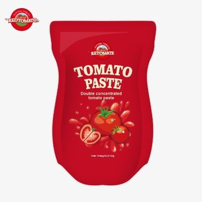 กระเป๋าสตางค์พาสต้ามะเขือเทศขนาด 210 กรัม ตอบสนองมาตรฐานการผลิต ISO HACCP BRC และ FDA